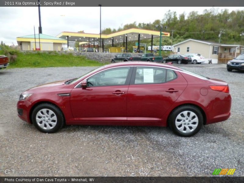 Spicy Red / Beige 2011 Kia Optima LX