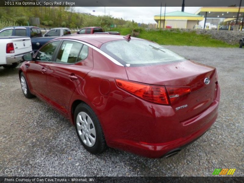 Spicy Red / Beige 2011 Kia Optima LX
