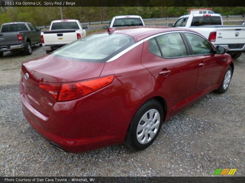 Spicy Red / Beige 2011 Kia Optima LX