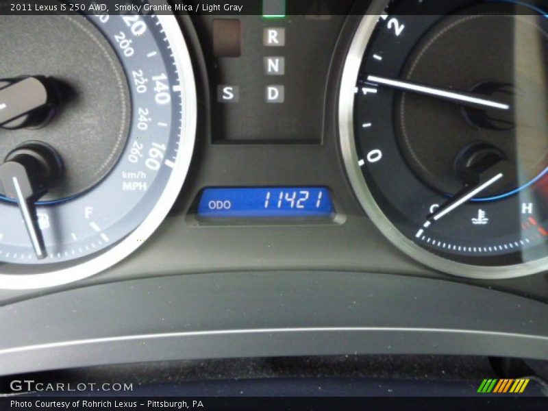 Smoky Granite Mica / Light Gray 2011 Lexus IS 250 AWD
