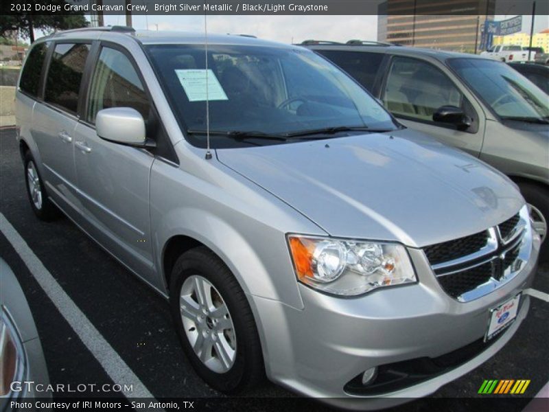 Bright Silver Metallic / Black/Light Graystone 2012 Dodge Grand Caravan Crew