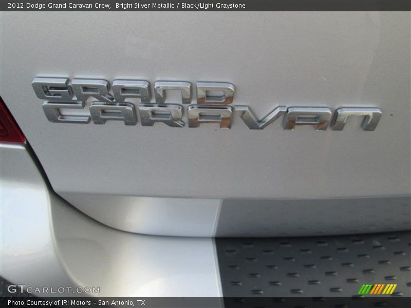 Bright Silver Metallic / Black/Light Graystone 2012 Dodge Grand Caravan Crew