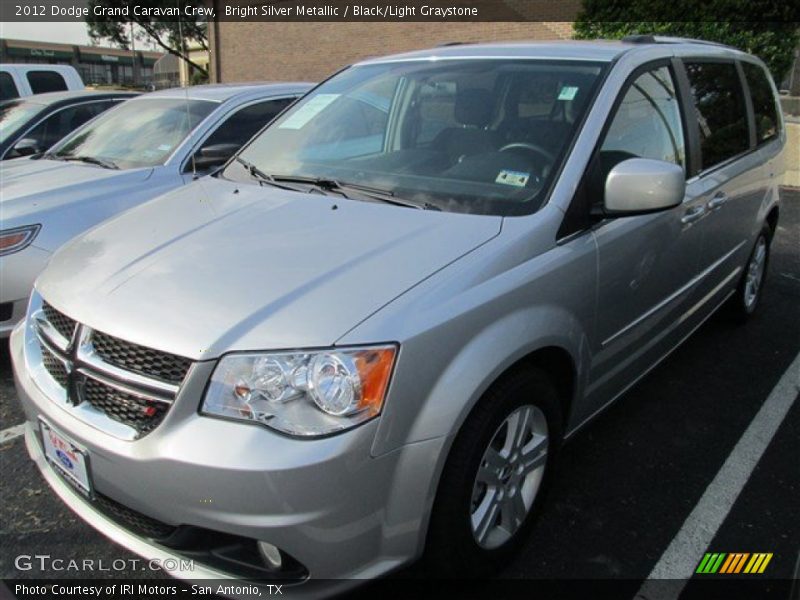 Bright Silver Metallic / Black/Light Graystone 2012 Dodge Grand Caravan Crew
