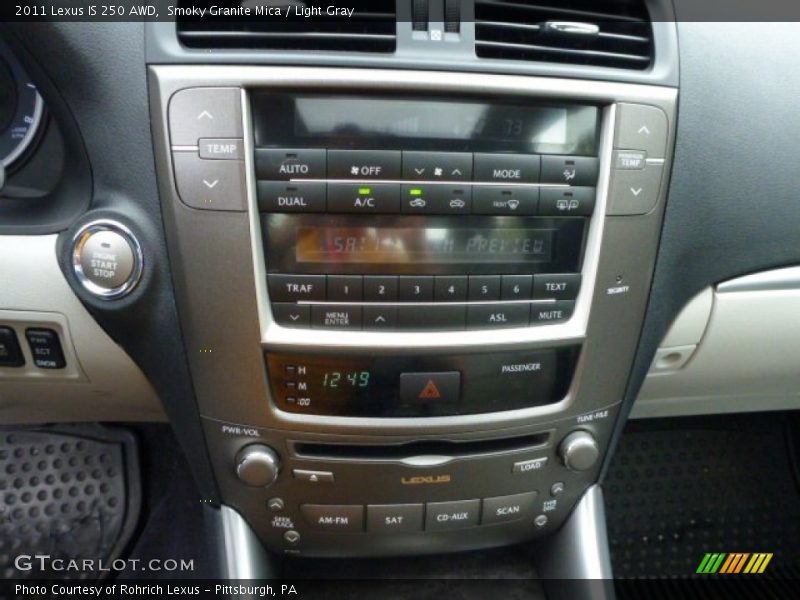 Controls of 2011 IS 250 AWD