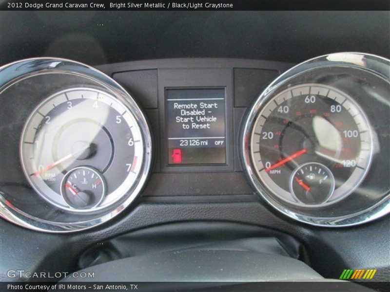 Bright Silver Metallic / Black/Light Graystone 2012 Dodge Grand Caravan Crew
