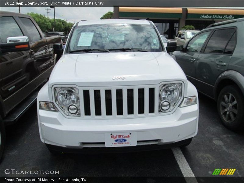 Bright White / Dark Slate Gray 2012 Jeep Liberty Sport