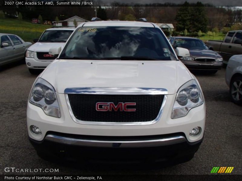 Summit White / Brick 2007 GMC Acadia SLT AWD