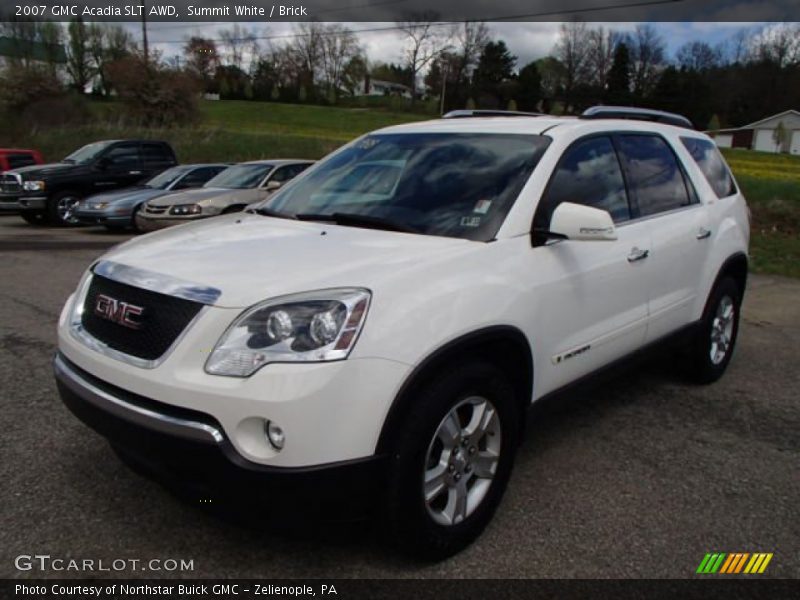 Summit White / Brick 2007 GMC Acadia SLT AWD