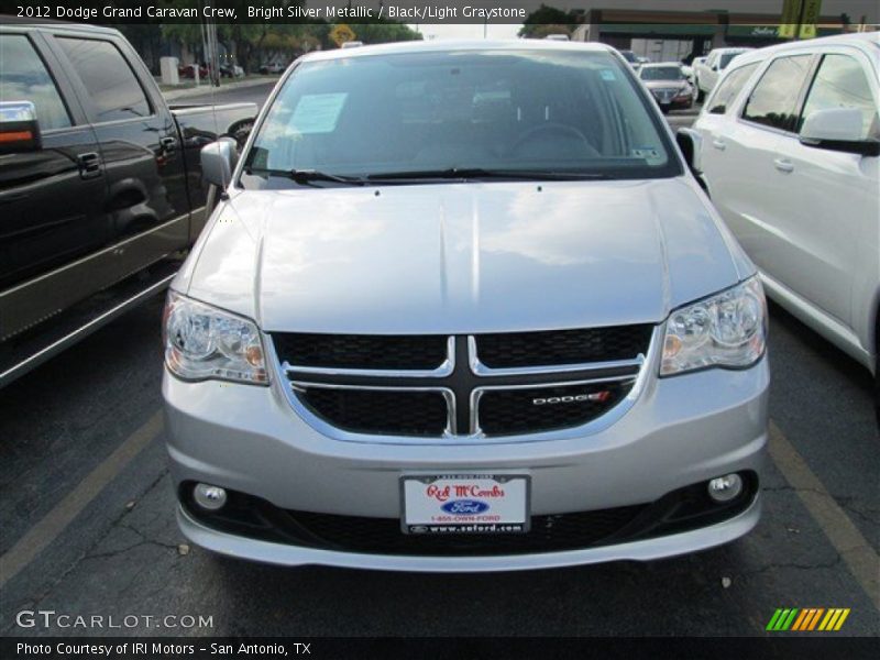 Bright Silver Metallic / Black/Light Graystone 2012 Dodge Grand Caravan Crew