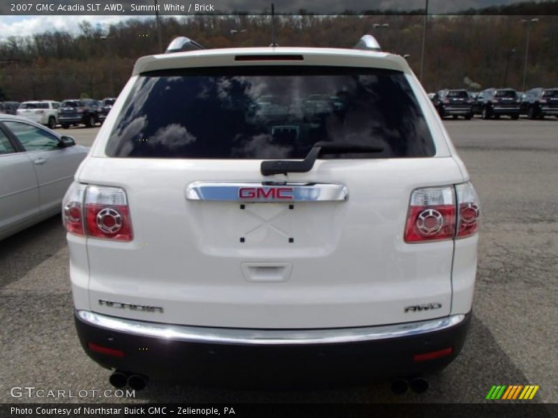 Summit White / Brick 2007 GMC Acadia SLT AWD