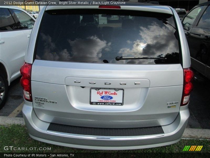 Bright Silver Metallic / Black/Light Graystone 2012 Dodge Grand Caravan Crew