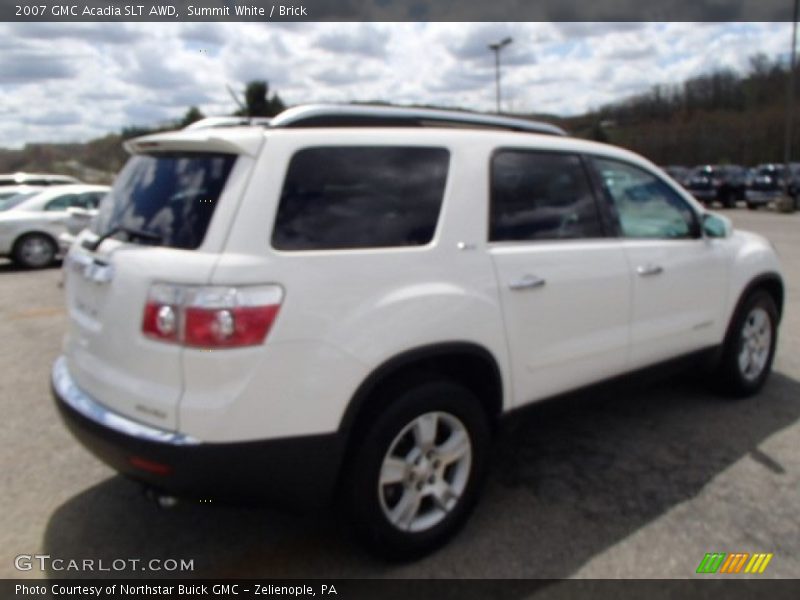 Summit White / Brick 2007 GMC Acadia SLT AWD