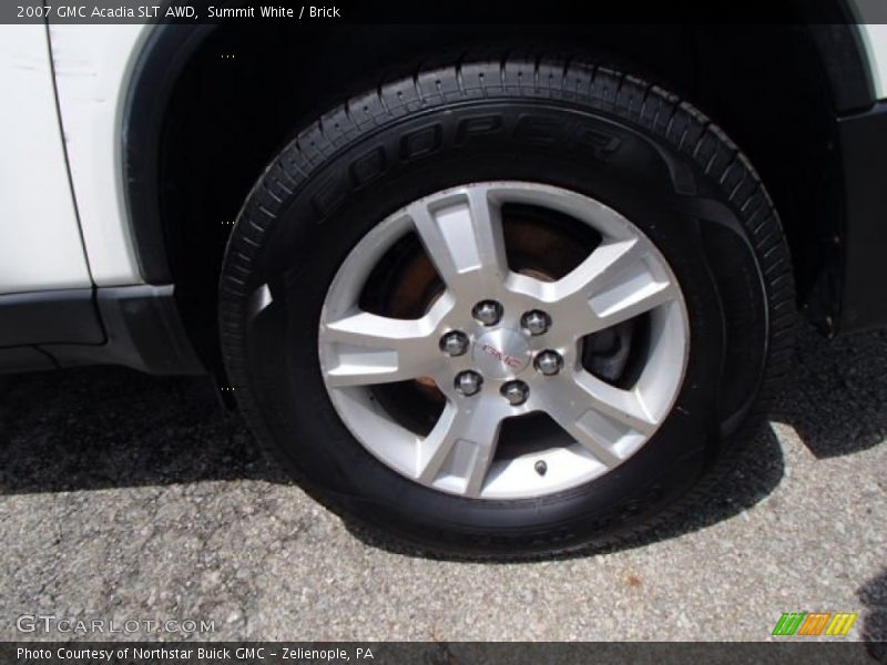 Summit White / Brick 2007 GMC Acadia SLT AWD