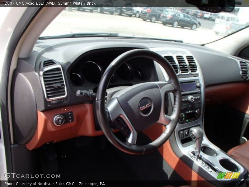 Summit White / Brick 2007 GMC Acadia SLT AWD
