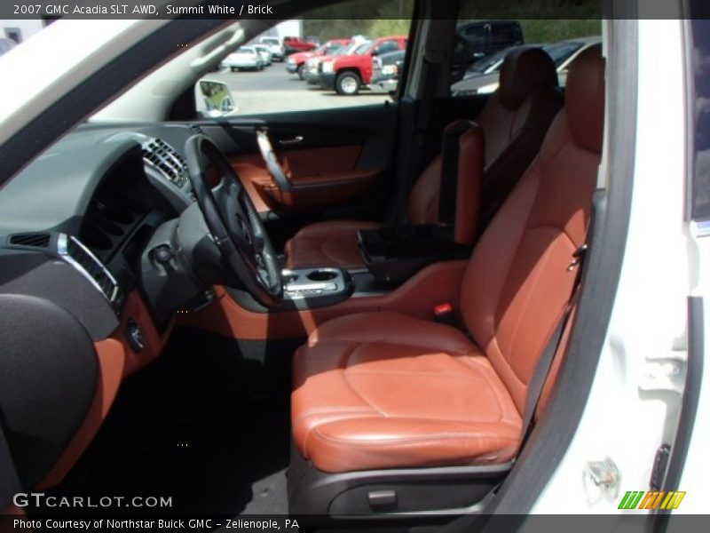 Summit White / Brick 2007 GMC Acadia SLT AWD