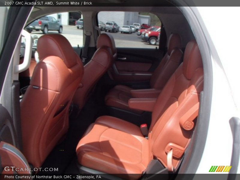 Summit White / Brick 2007 GMC Acadia SLT AWD