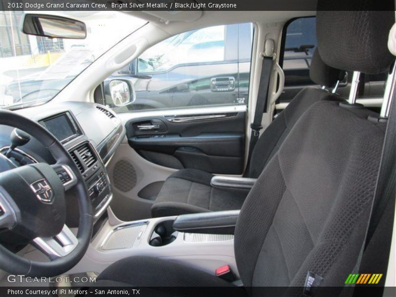 Bright Silver Metallic / Black/Light Graystone 2012 Dodge Grand Caravan Crew