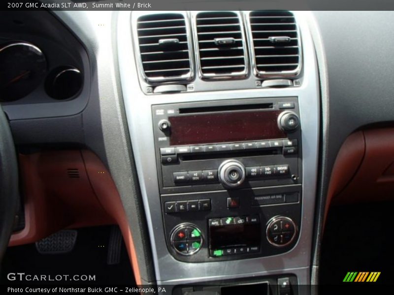 Summit White / Brick 2007 GMC Acadia SLT AWD
