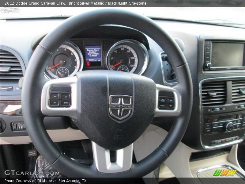 Bright Silver Metallic / Black/Light Graystone 2012 Dodge Grand Caravan Crew