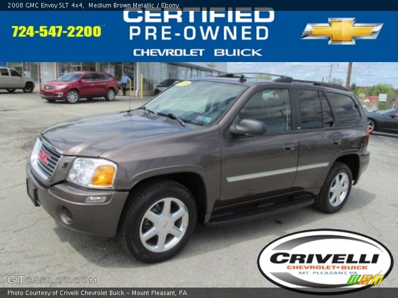 Medium Brown Metallic / Ebony 2008 GMC Envoy SLT 4x4