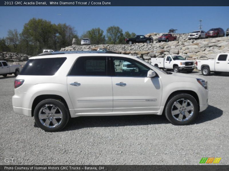 White Diamond Tricoat / Cocoa Dune 2013 GMC Acadia Denali