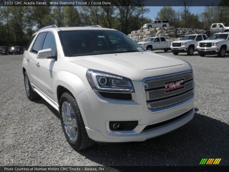 White Diamond Tricoat / Cocoa Dune 2013 GMC Acadia Denali