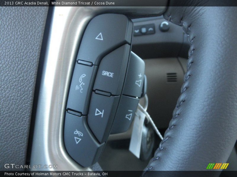 White Diamond Tricoat / Cocoa Dune 2013 GMC Acadia Denali