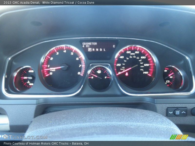 White Diamond Tricoat / Cocoa Dune 2013 GMC Acadia Denali