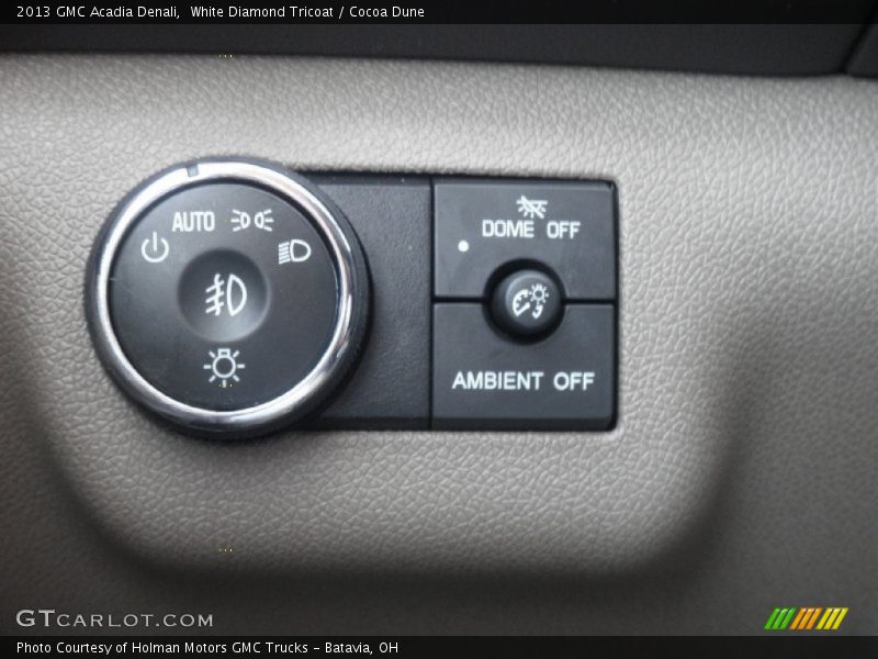 White Diamond Tricoat / Cocoa Dune 2013 GMC Acadia Denali