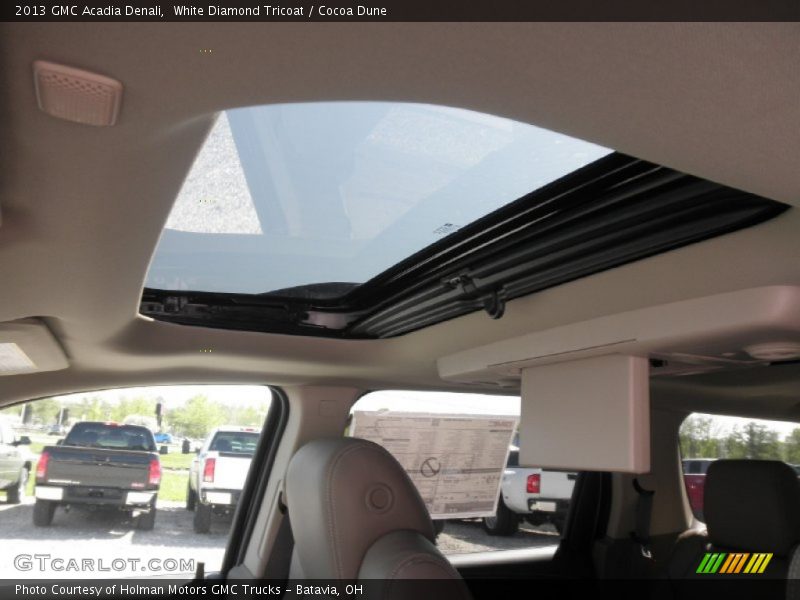 White Diamond Tricoat / Cocoa Dune 2013 GMC Acadia Denali