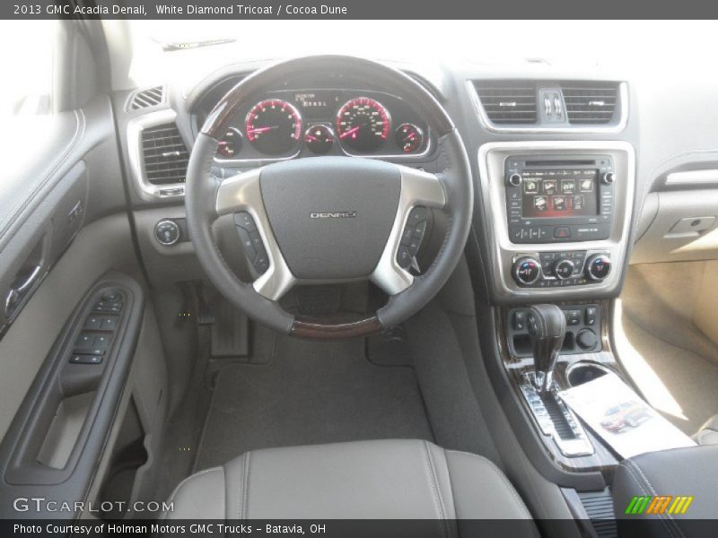 White Diamond Tricoat / Cocoa Dune 2013 GMC Acadia Denali