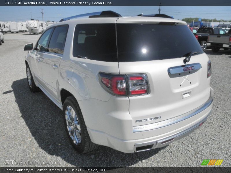 White Diamond Tricoat / Cocoa Dune 2013 GMC Acadia Denali