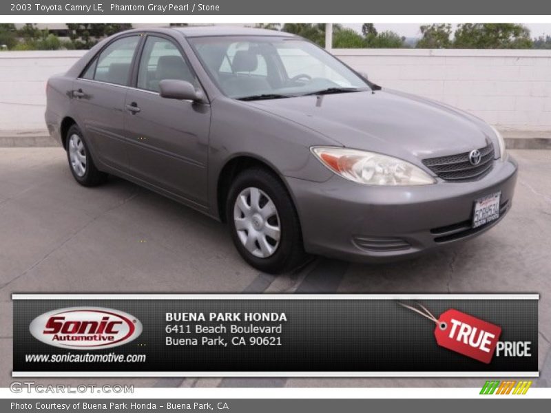 Phantom Gray Pearl / Stone 2003 Toyota Camry LE