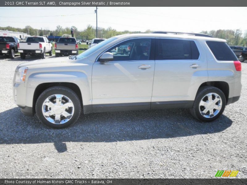 Champagne Silver Metallic / Brownstone 2013 GMC Terrain SLT AWD