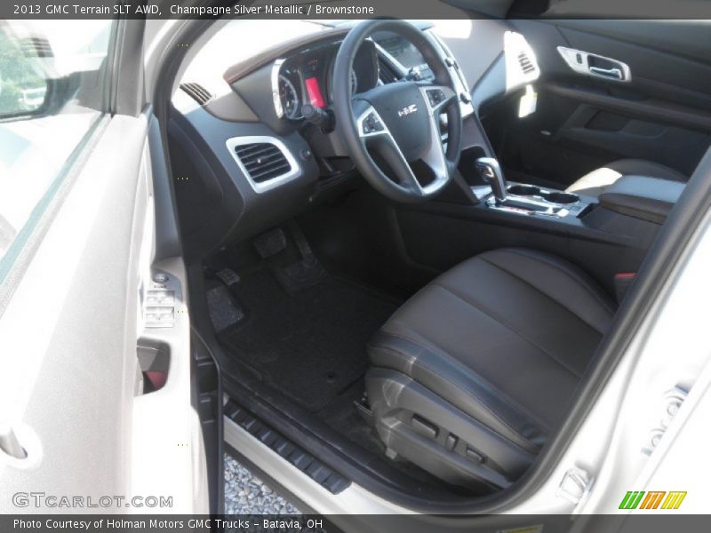 Champagne Silver Metallic / Brownstone 2013 GMC Terrain SLT AWD
