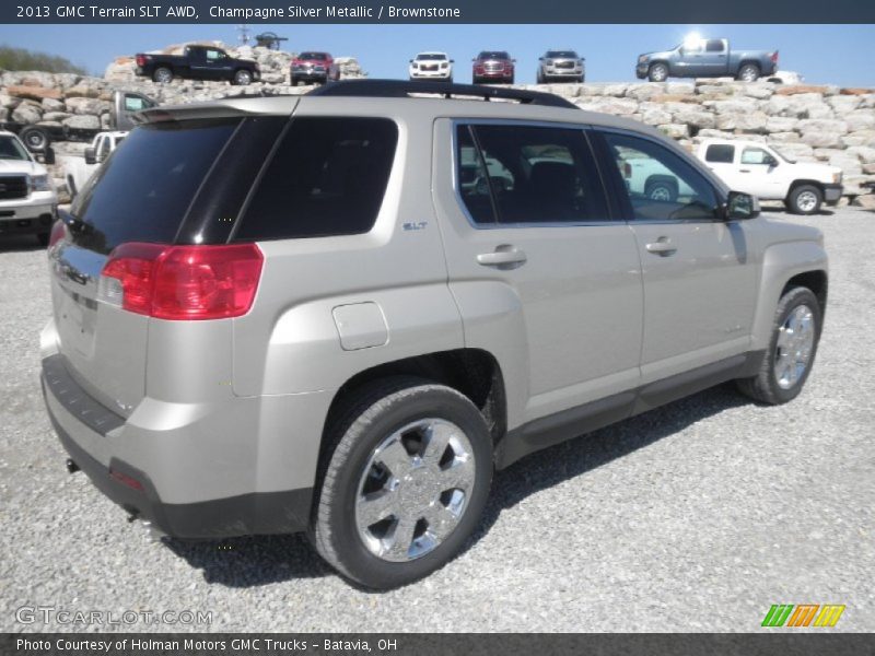 Champagne Silver Metallic / Brownstone 2013 GMC Terrain SLT AWD