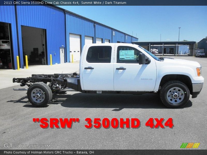 Summit White / Dark Titanium 2013 GMC Sierra 3500HD Crew Cab Chassis 4x4