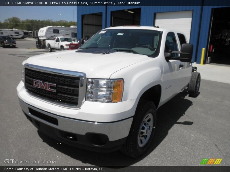 Summit White / Dark Titanium 2013 GMC Sierra 3500HD Crew Cab Chassis 4x4