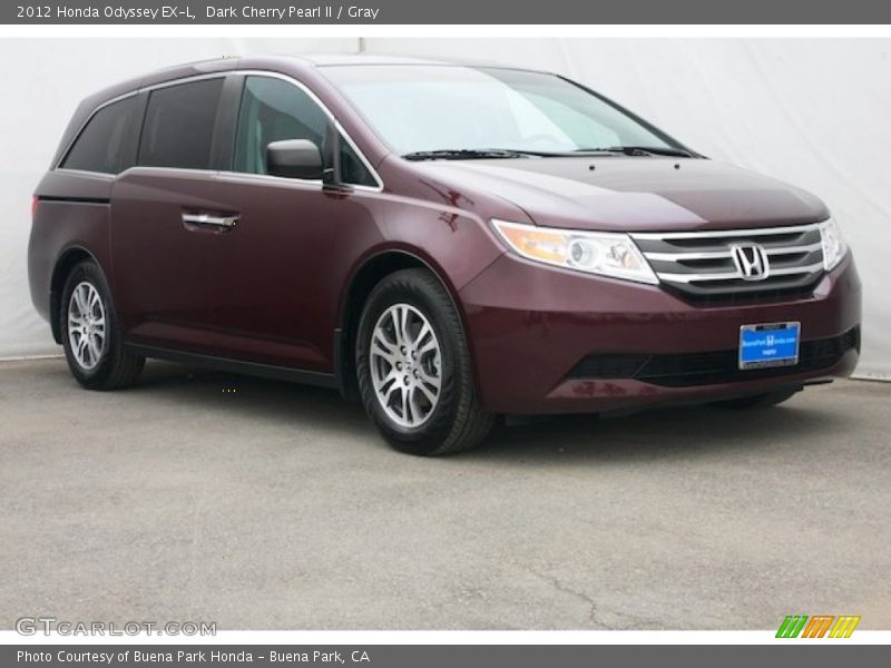 Dark Cherry Pearl II / Gray 2012 Honda Odyssey EX-L