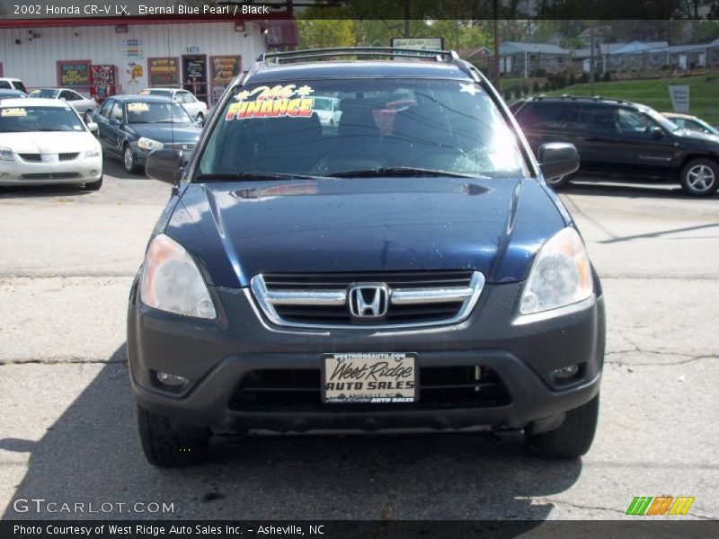 Eternal Blue Pearl / Black 2002 Honda CR-V LX