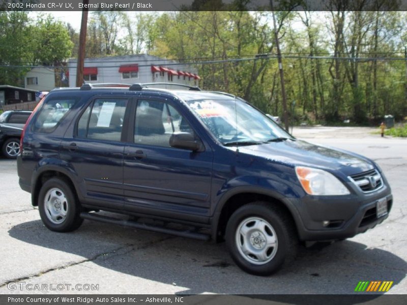 Eternal Blue Pearl / Black 2002 Honda CR-V LX