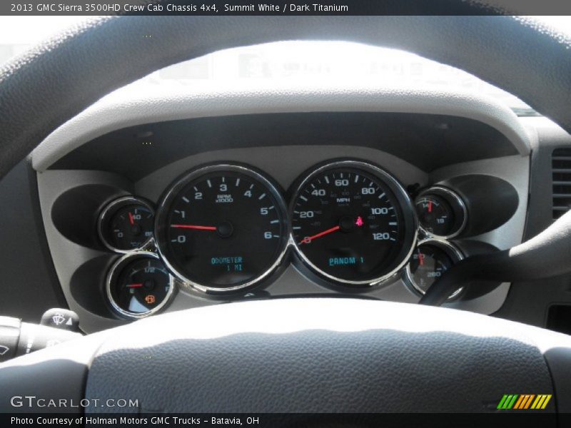 Summit White / Dark Titanium 2013 GMC Sierra 3500HD Crew Cab Chassis 4x4