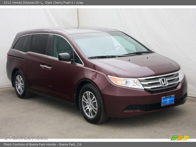 Dark Cherry Pearl II / Gray 2012 Honda Odyssey EX-L