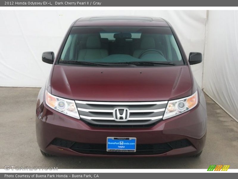 Dark Cherry Pearl II / Gray 2012 Honda Odyssey EX-L