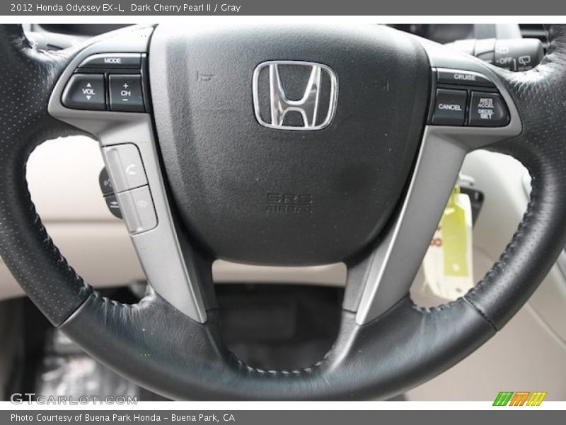 Dark Cherry Pearl II / Gray 2012 Honda Odyssey EX-L