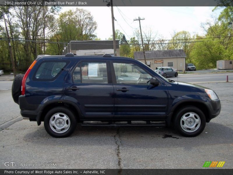 Eternal Blue Pearl / Black 2002 Honda CR-V LX