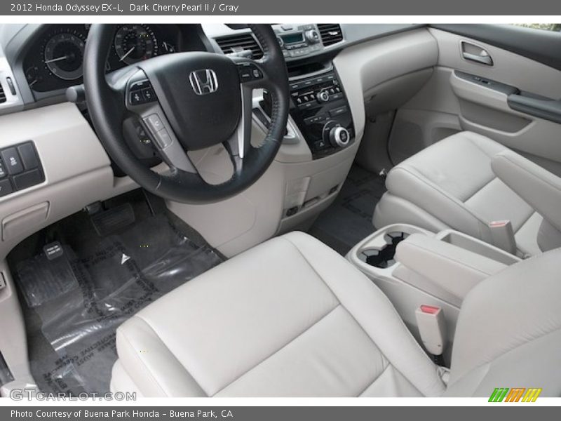 Dark Cherry Pearl II / Gray 2012 Honda Odyssey EX-L