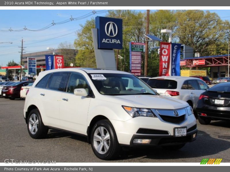 Aspen White Pearl / Parchment 2010 Acura MDX Technology
