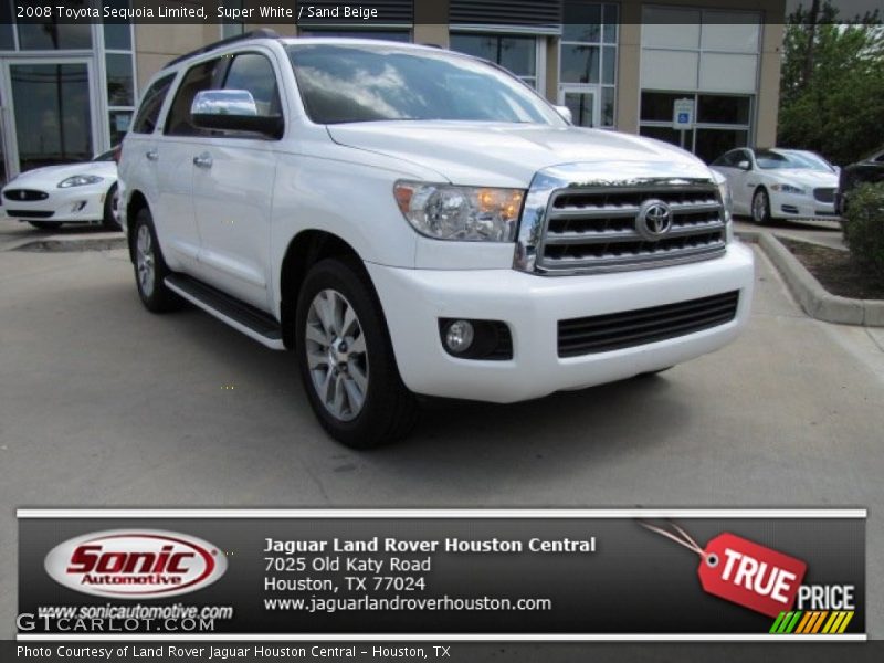Super White / Sand Beige 2008 Toyota Sequoia Limited