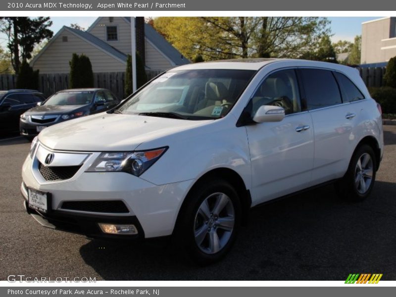 Aspen White Pearl / Parchment 2010 Acura MDX Technology